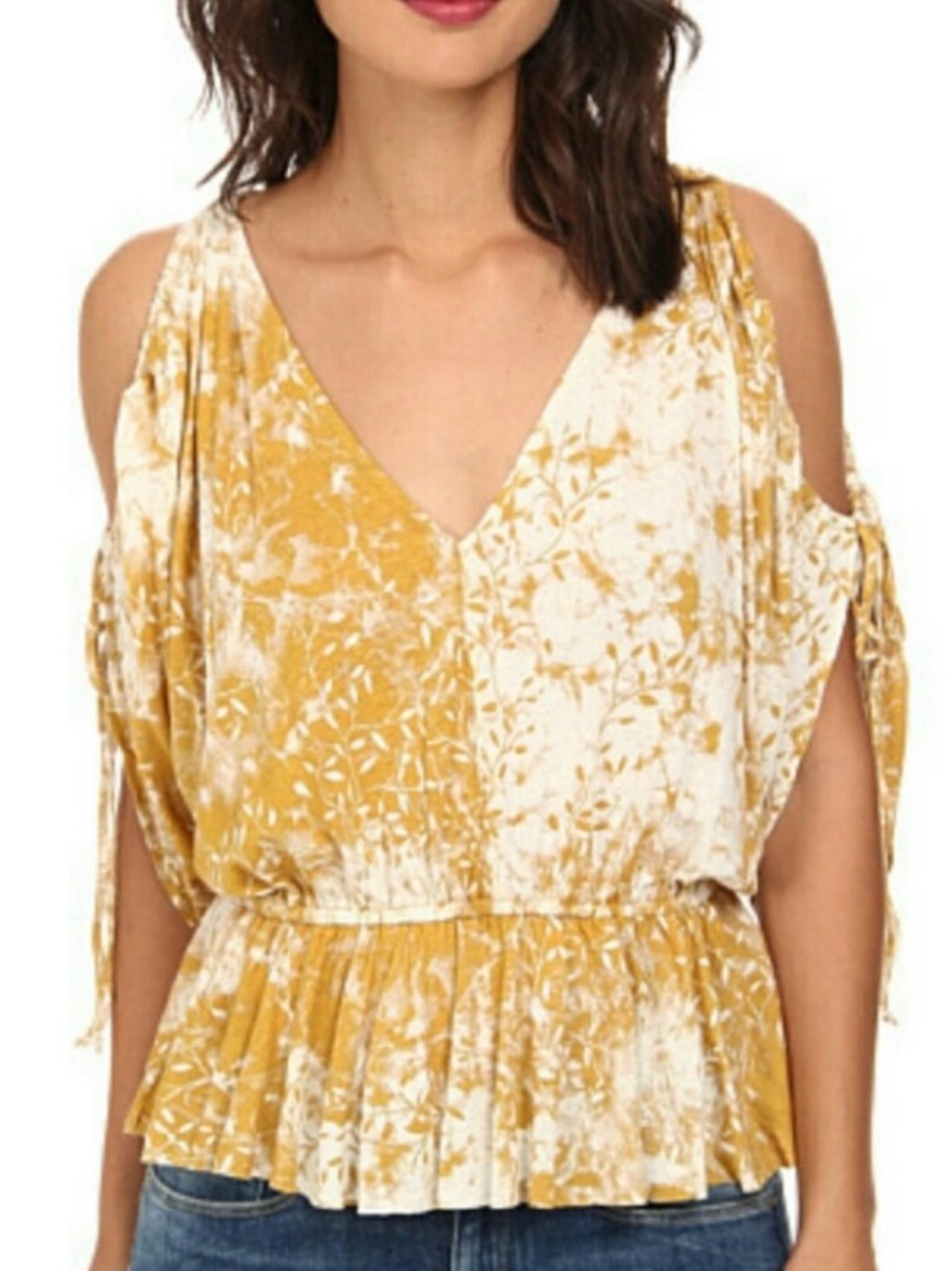 RARE Free People Abracadabra Cold Shoulder Top